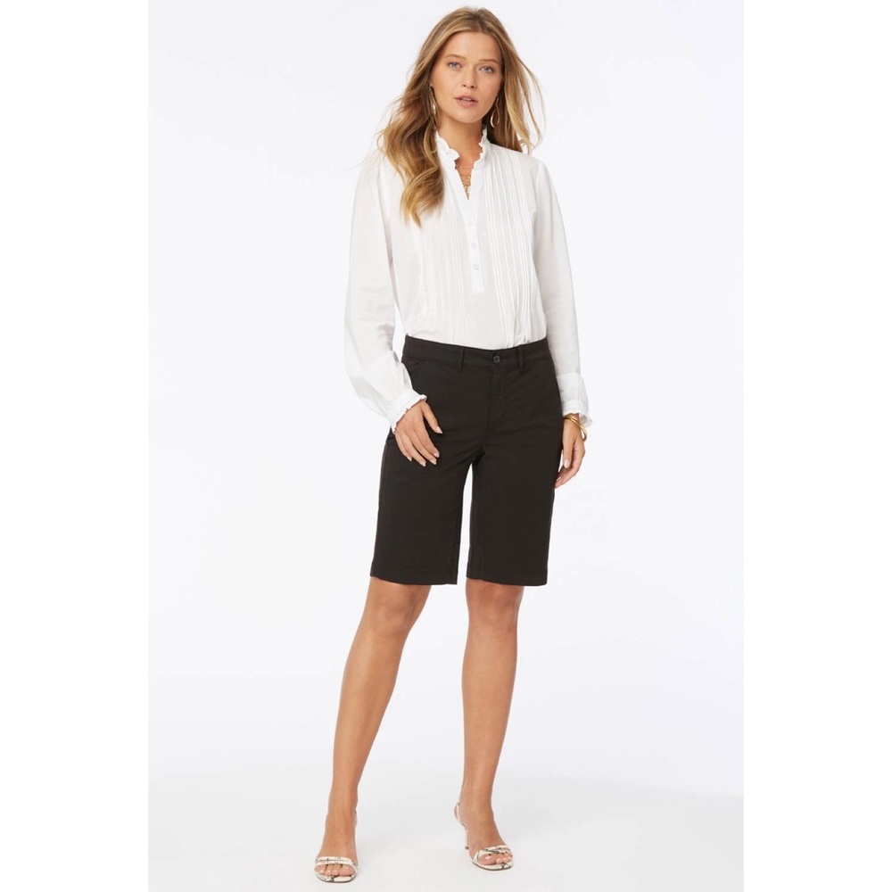 NYDJ Casual Black Denim Bermuda Shorts